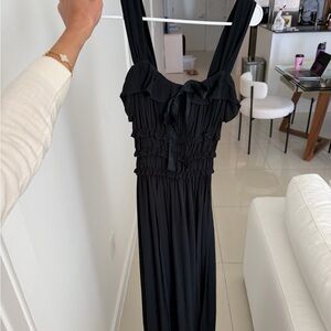 Doen Black  Carolynn Midi Dress Black